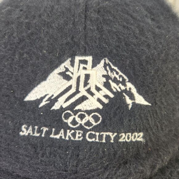 VTG Starter Salt Lake City 2002 Winter Olympic Games Fuzzy Hat Black Ear Flaps - Picture 3 of 11